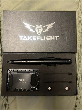 Takeflight Tactical Pen and Multitool Set in Black